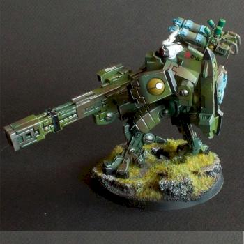 Broadside with railgun and TL plasma gun by Kenderus