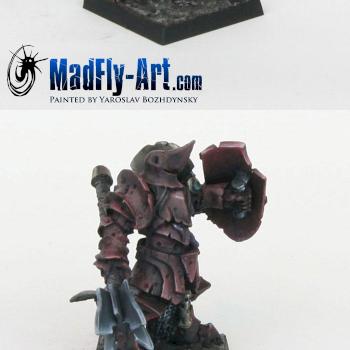 Lord of Pestilence with weapon and shield by MadFlyArtStudio