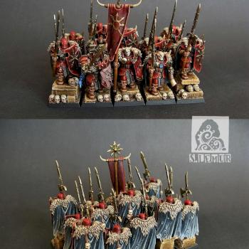 Chaos Warriors of Khorne by siny lemur
