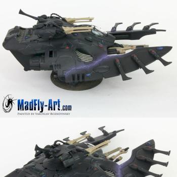Eldar Wave Serpent with Shuriken Cannons by MadFlyArtStudio