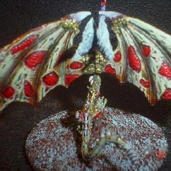 undead lord on zombie dragon by T. Mack