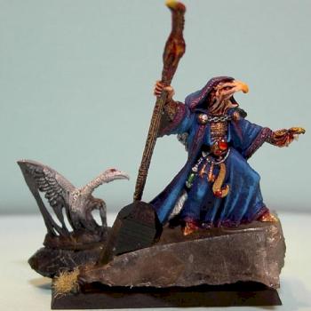 Tzeentch Sorceror and Familiar by Shalamar