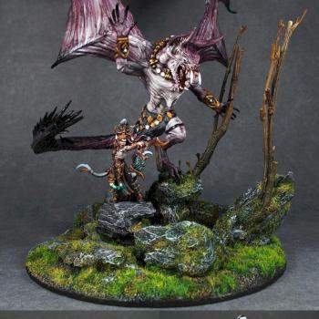 Blissbarb archer and terrorgheist on tray by GillianH
