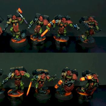 Space Marine Salamander Assault Marines by Volatyle