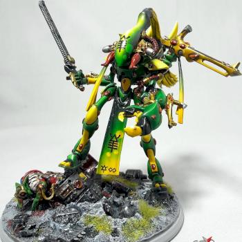 Aeldari Wraithlord -Iskandar Star Seeker -  Warhammer 40k Custom Aspect Striking Scorpion Model by ronin074