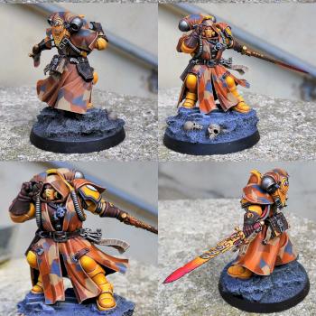 Imperial Fist Librarian in Phobos Armor by CerberusXt