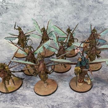 Age of Sigmar Maggotkin of Nurgle Lord of Affictions with 12 Plague Drones by biscuitkiller