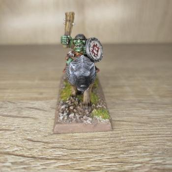 Wolf rider with spiked club and shield by Edgar havanne