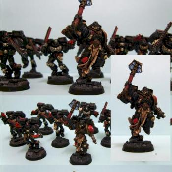 Blood Angels Death Company Squad and Chaplain by mutogeno