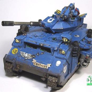 Warhammer 40k Space Marines Ultramarine Predator by DKard Kain