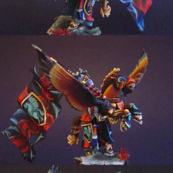 Bretonnia Pegasus Knight by edgeofshadow