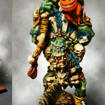Savage Orc Great Shaman on Warboar by jormi_boced