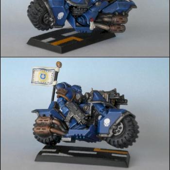 Space Marine Ultramarine Bike by il_mix