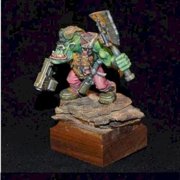 Ork Nob with Axe - Noble Orko W40K by Astolfus