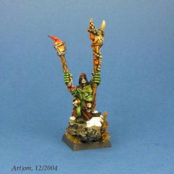 Converted goblin shaman with a torch by Artjom