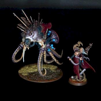 Dark Eldar Haemonculus and Cronos Parasite Engine by barjed