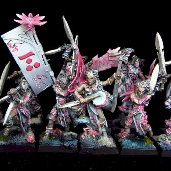 Wood Elves Wardancers japanese cherry blossom style by Awaken Realms