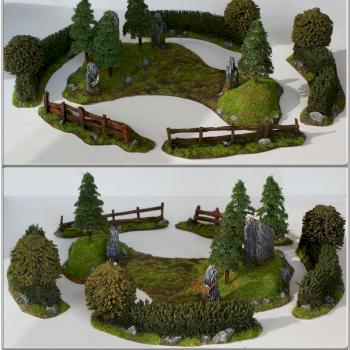 HEDGES, WOOD FENCES AND MENHIRS HILL by Budgie
