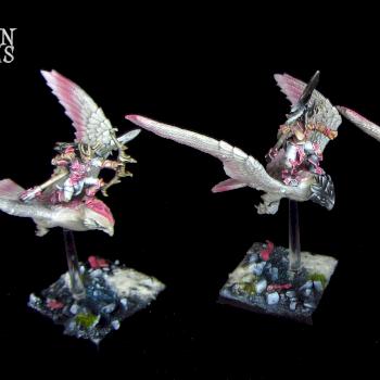 Wood Elves Warhawks japanese cherry blossom style by Awaken Realms