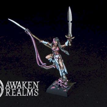 Wood Elves Wardancer japanese cherry blossom style by Awaken Realms