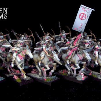 Wood Elves Glade Riders japanese cherry blossom style by Awaken Realms