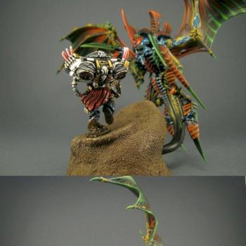 Tyranid Hive Tyrant vs. Kayvaan Shrike by Ipaintyourstuff