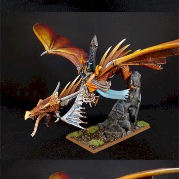 High Elf Dragon Mage on Sun Dragon by TheMiniatureWorkshop