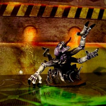Space Hulk Genestealer - purple front by Artemus Maximus
