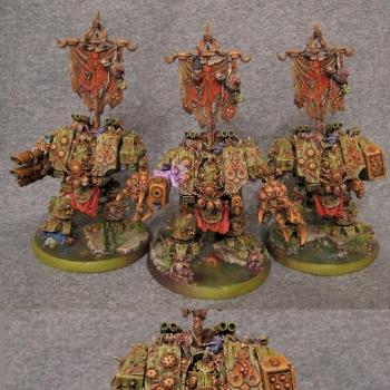 Nurgl Dreadnoughts by Lezvie
