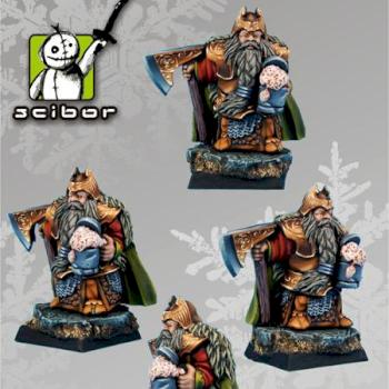 Dain Iron Tankard Dwarf Lord Scibor Monstrous Miniatures by Scibor