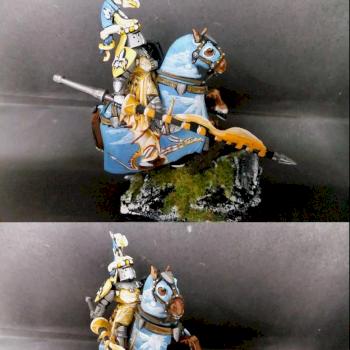 Warhammer Bretonnian Champion Knight of Sun Dragon by tinman755