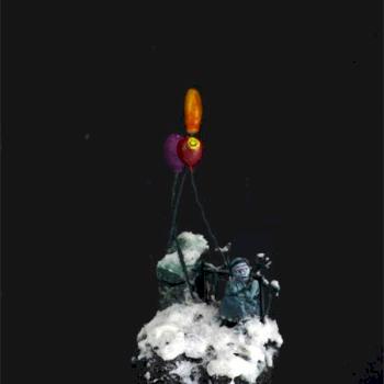 Scary little girl with ballons by jarhead