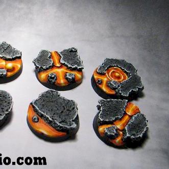 Lava Bases - Round Infantry 25mm by MinionStudio
