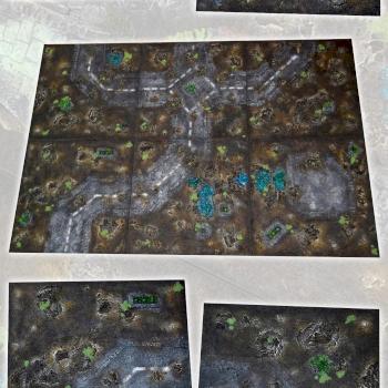 MODULAR 72x48 RUINED CITY GAMEBOARD w40k, scenery terrain by studiolevel