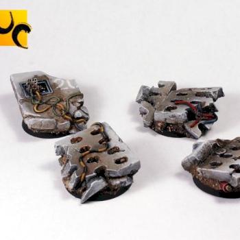 Concrete Slabs Bases Round 25mm (set1) by UnlimitedColours