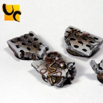 Concrete Slabs Bases Round 25mm (set2) by UnlimitedColours