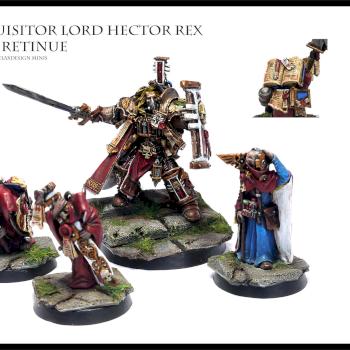 Inquisitor Lord Hector Rex and retinue by Relaxdesign minis