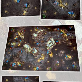 MODULAR 72x48 DESERT ROAD GAMEBOARD w40k, scenery terrain by studiolevel