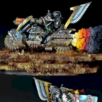 w40k space marine biker by darkeldar70