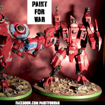 Two Tau riptide battlesuit by Wyand