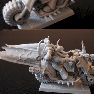 Chaos Space Marine Lord on bike by Dutch Mogul