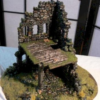 Two Story Ruin Commission Piece by battlescenerylady