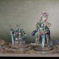 Dark Angels space marines command group by Ana