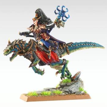 Dark Elves Supreme Sorceress on Cold One by Dk suwit