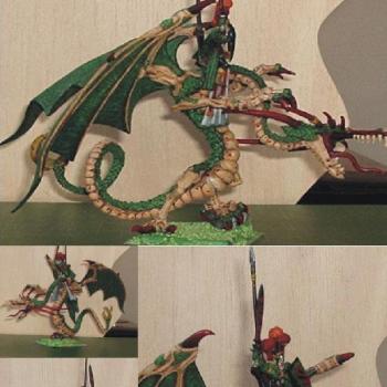 Forest Dragon with Lord - conversion by rroghl