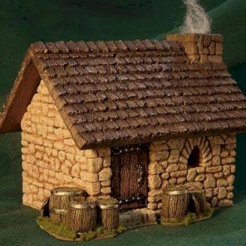 Cottage with Barrels by Merkin