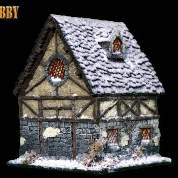 Warhammer Age of Sigmar 28mm handmade plaster moulding scenerie medieval house by odmhobby