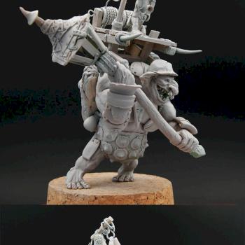 Goblin on war troll by Rooted