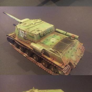 ISU-122 Soviet Tank Destroyer by werwolf45