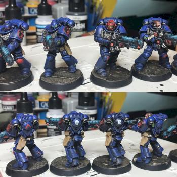 Crimson Fists Hellblasters by Ahnoll